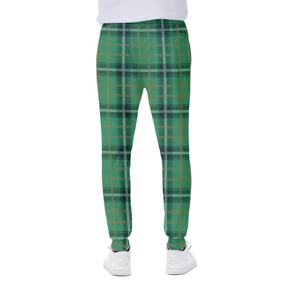St. Patrick's Day Tartan Pattern Print Scuba Joggers