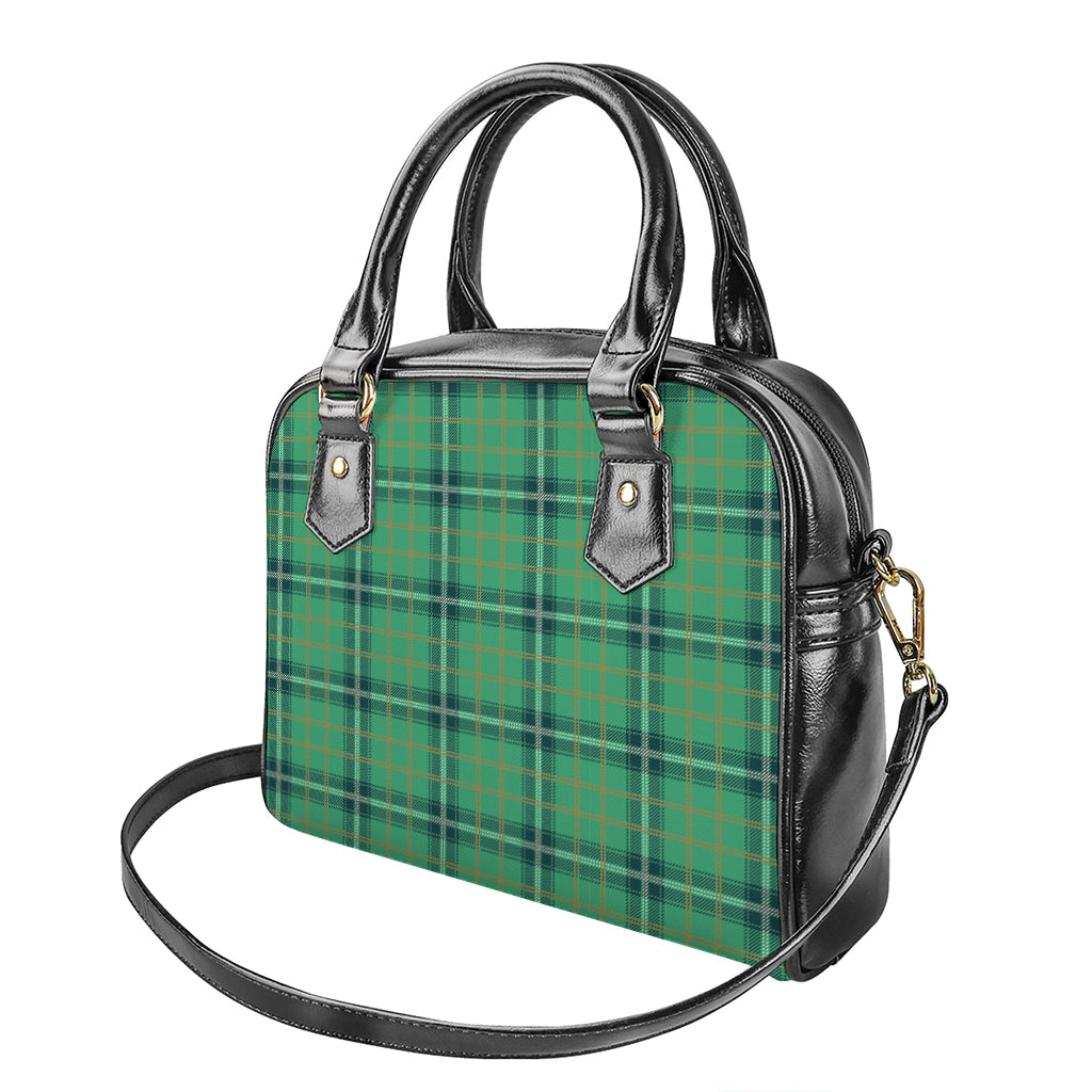 St. Patrick's Day Tartan Pattern Print Shoulder Handbag