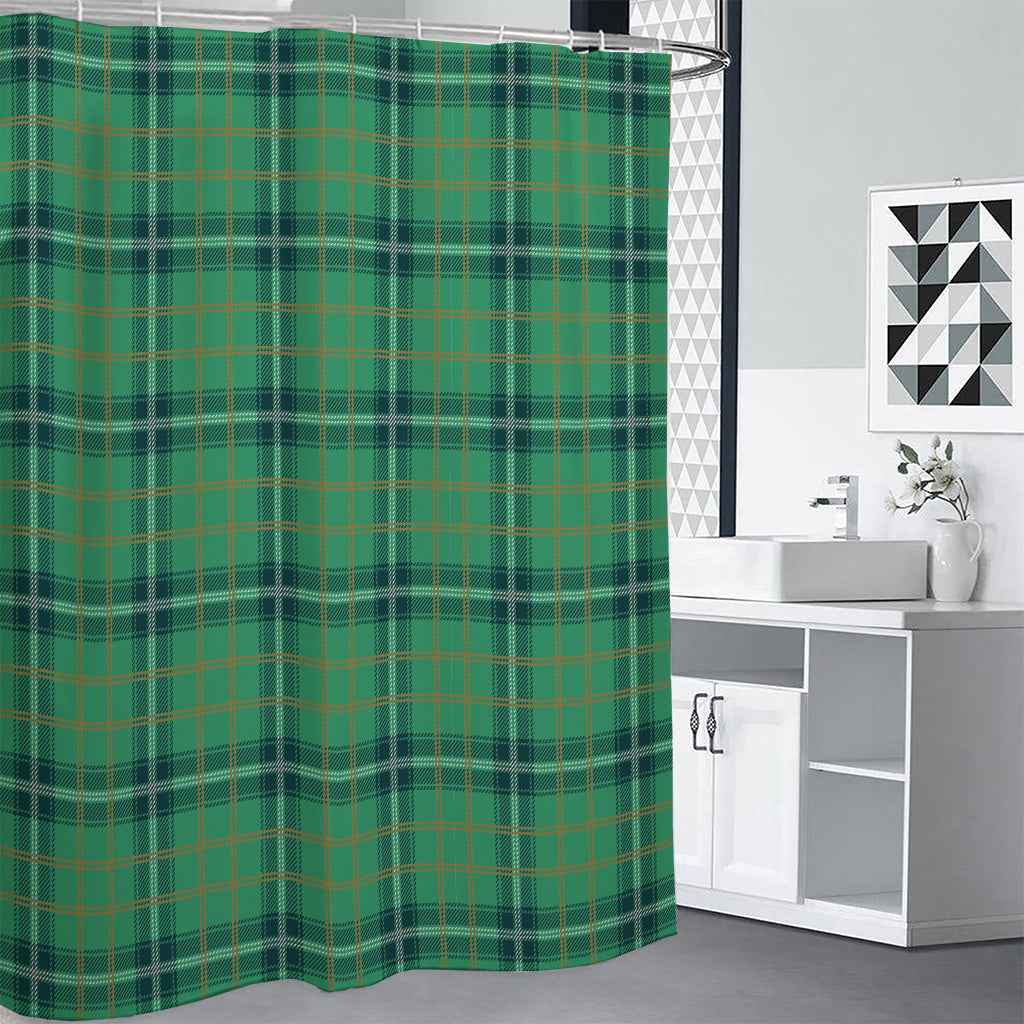 St. Patrick's Day Tartan Pattern Print Shower Curtain