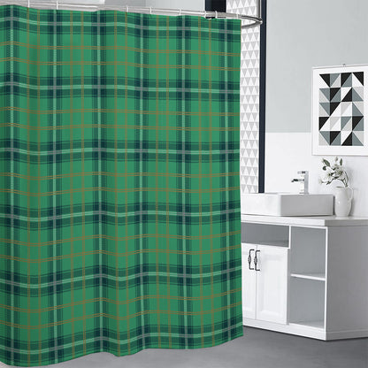 St. Patrick's Day Tartan Pattern Print Shower Curtain