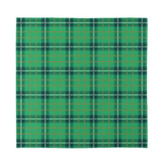 St. Patrick's Day Tartan Pattern Print Silk Bandana