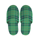 St. Patrick's Day Tartan Pattern Print Slippers