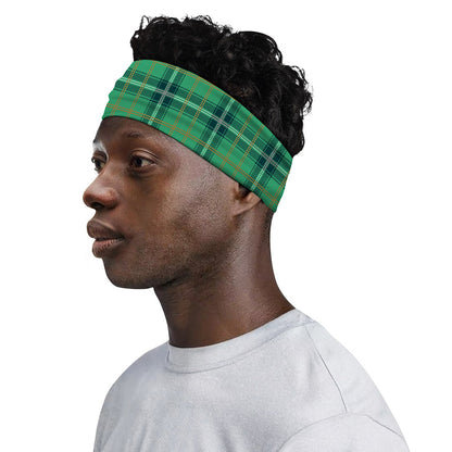 St. Patrick's Day Tartan Pattern Print Sports Headband