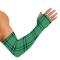 St. Patrick's Day Tartan Pattern Print Sun Protection Arm Sleeves