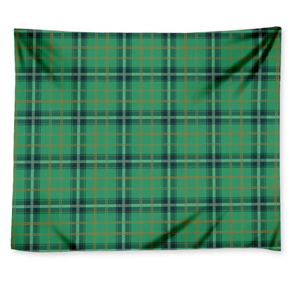 St. Patrick's Day Tartan Pattern Print Tapestry