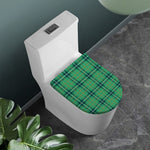 St. Patrick's Day Tartan Pattern Print Toilet Lid Cover