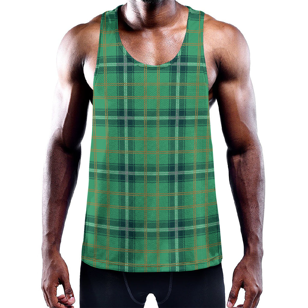 St. Patrick's Day Tartan Pattern Print Training Tank Top