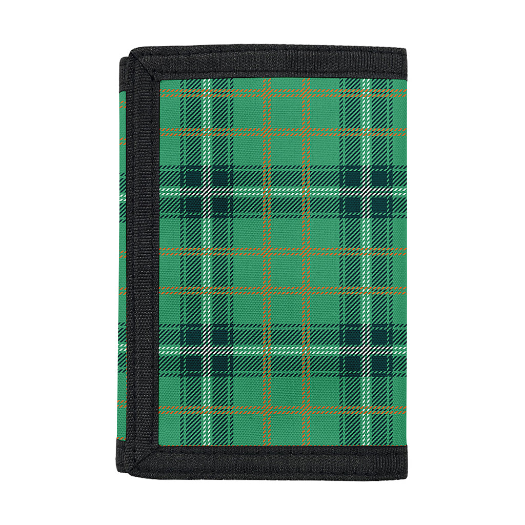 St. Patrick's Day Tartan Pattern Print Trifold Wallet