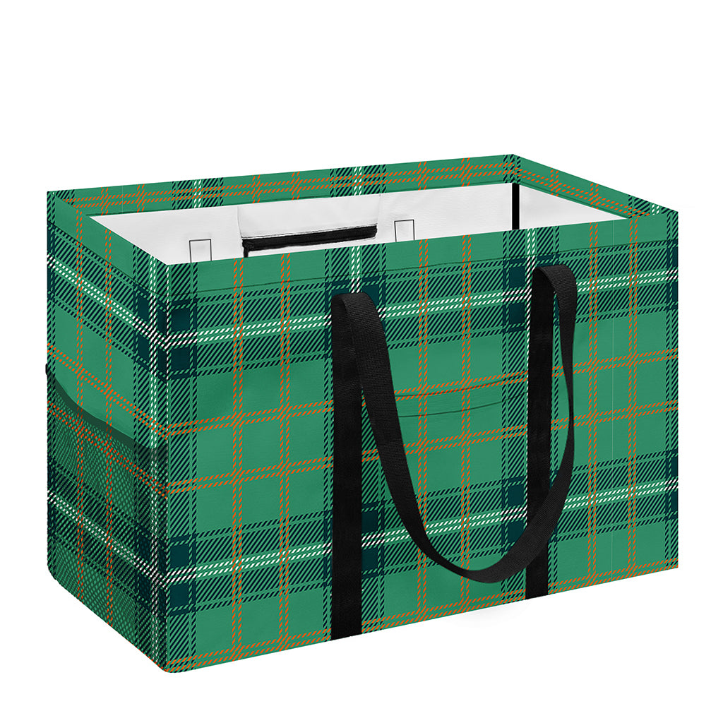 St. Patrick's Day Tartan Pattern Print Utility Tote Bag