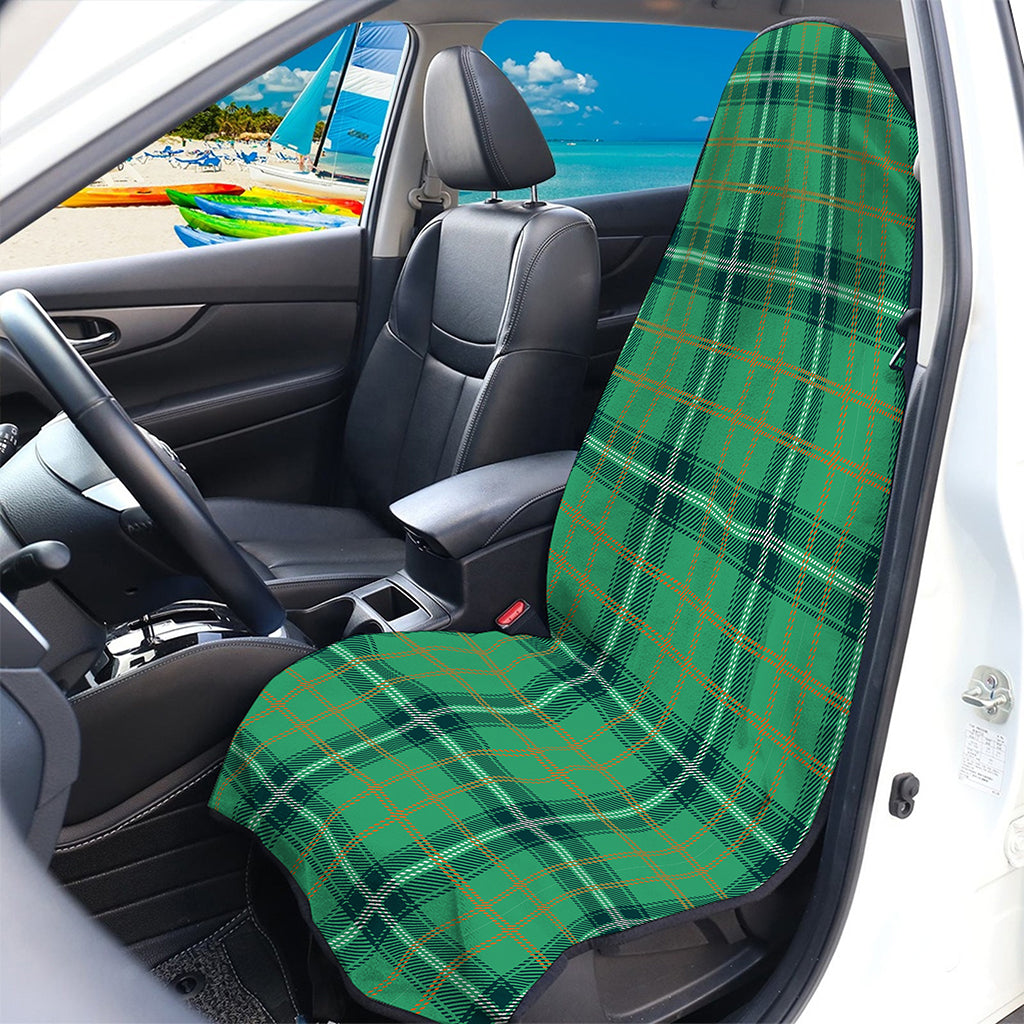 St. Patrick's Day Tartan Pattern Print Waterproof Car Seat Cover
