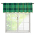 St. Patrick's Day Tartan Pattern Print Window Valance