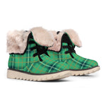 St. Patrick's Day Tartan Pattern Print Winter Boots