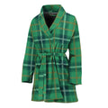 St. Patrick's Day Tartan Pattern Print Women's Bathrobe