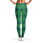 St. Patrick's Day Tartan Pattern Print Women's Leggings