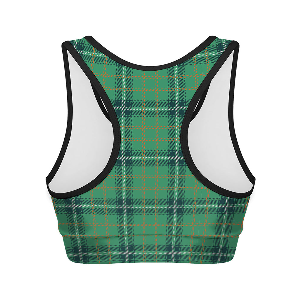 St. Patrick's Day Tartan Pattern Print Women's Sports Bra