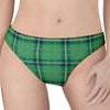 St. Patrick's Day Tartan Pattern Print Women's Thong