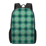 St. Patrick's Day Tartan Print 17 Inch Backpack