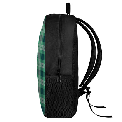 St. Patrick's Day Tartan Print 17 Inch Backpack