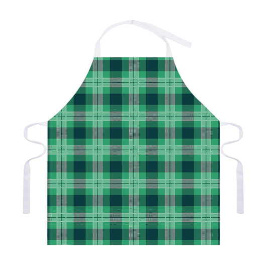 St. Patrick's Day Tartan Print Adjustable Apron