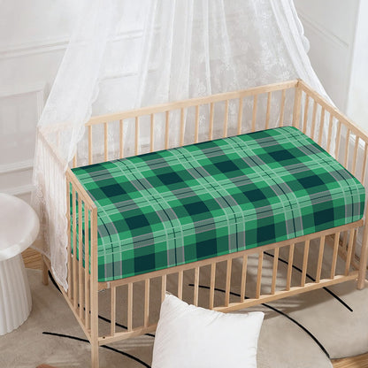 St. Patrick's Day Tartan Print Baby Crib Sheet