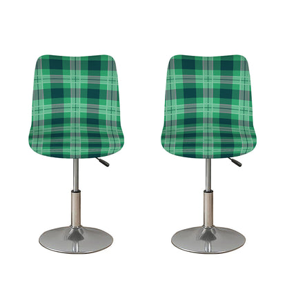 St. Patrick's Day Tartan Print Bar Stool Covers
