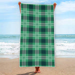 St. Patrick's Day Tartan Print Beach Towel