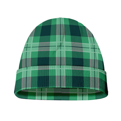 St. Patrick's Day Tartan Print Beanie