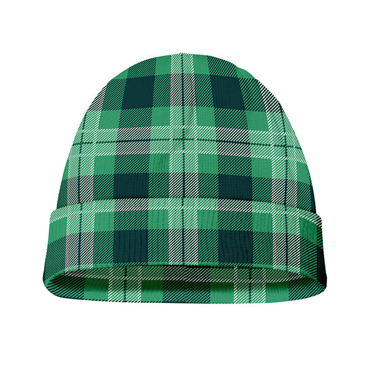 St. Patrick's Day Tartan Print Beanie