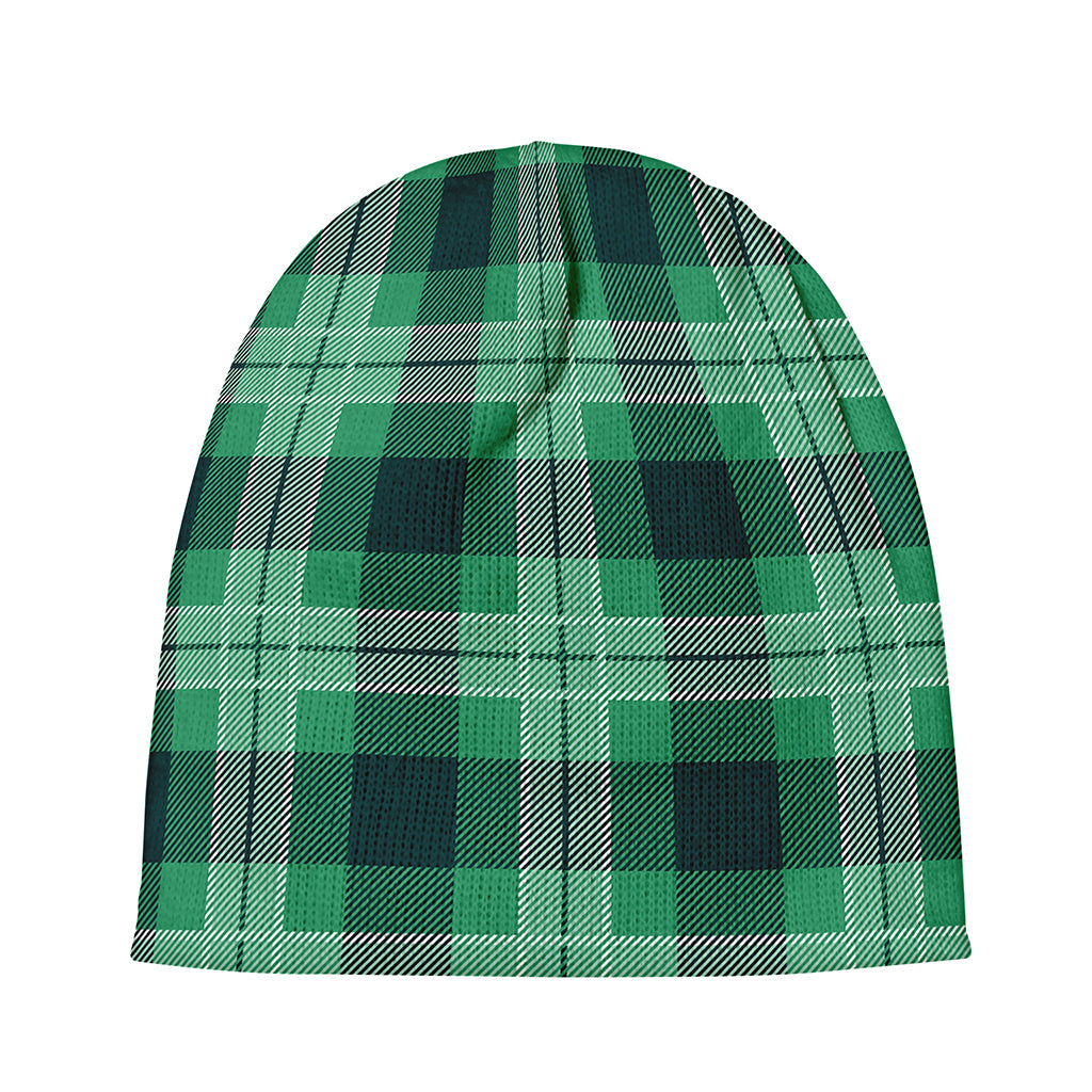St. Patrick's Day Tartan Print Beanie