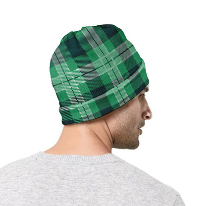 St. Patrick's Day Tartan Print Beanie