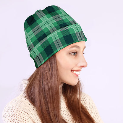 St. Patrick's Day Tartan Print Beanie