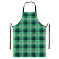 St. Patrick's Day Tartan Print Bib Apron With Pocket