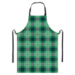 St. Patrick's Day Tartan Print Bib Apron With Pocket