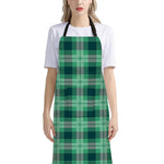 St. Patrick's Day Tartan Print Bib Apron With Pocket