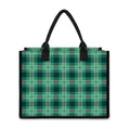 St. Patrick's Day Tartan Print Canvas Tote Bag