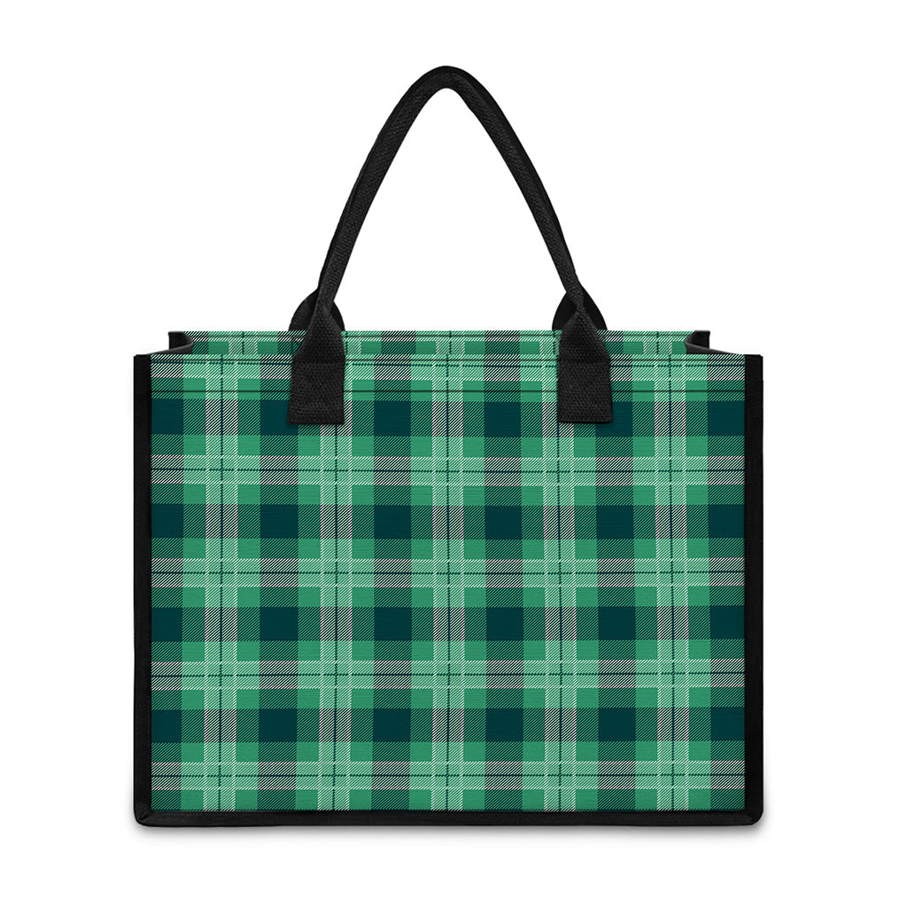 St. Patrick's Day Tartan Print Canvas Tote Bag