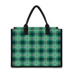 St. Patrick's Day Tartan Print Canvas Tote Bag