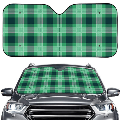 St. Patrick's Day Tartan Print Car Windshield Sun Shade