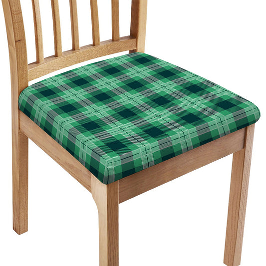 St. Patrick's Day Tartan Print Chair Cushion Cover