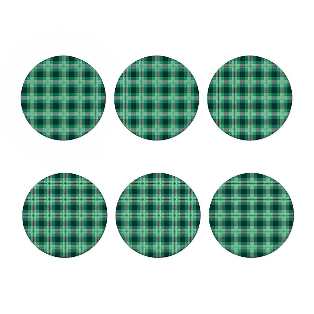 St. Patrick's Day Tartan Print Coaster Set