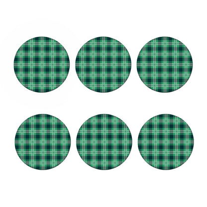 St. Patrick's Day Tartan Print Coaster Set
