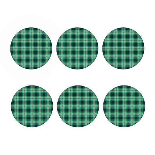 St. Patrick's Day Tartan Print Coaster Set