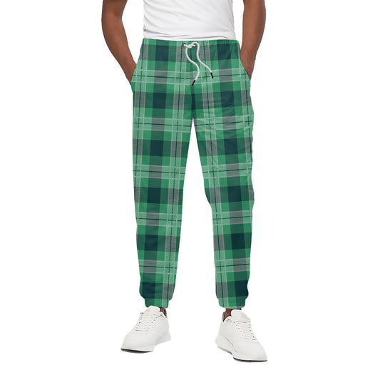 St. Patrick's Day Tartan Print Cotton Pants