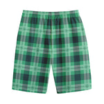St. Patrick's Day Tartan Print Cotton Shorts