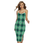 St. Patrick's Day Tartan Print Cross Back Cami Dress