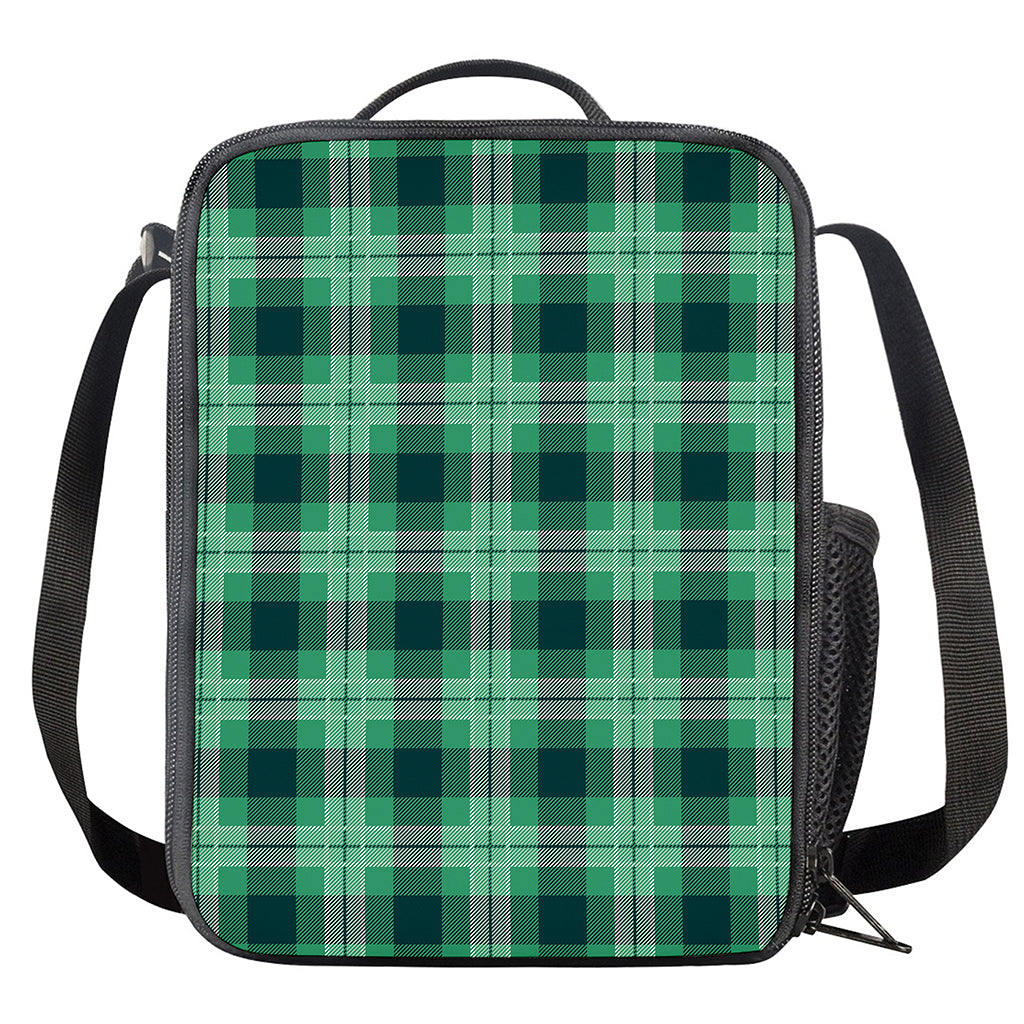 St. Patrick's Day Tartan Print Crossbody Lunch Bag