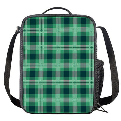 St. Patrick's Day Tartan Print Crossbody Lunch Bag