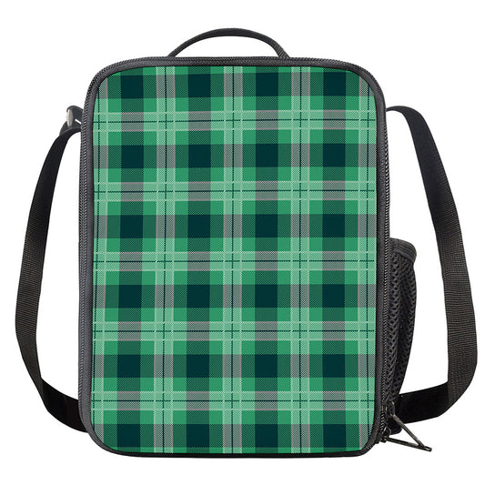 St. Patrick's Day Tartan Print Crossbody Lunch Bag