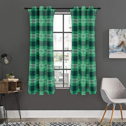 St. Patrick's Day Tartan Print Curtain