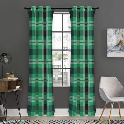 St. Patrick's Day Tartan Print Curtain